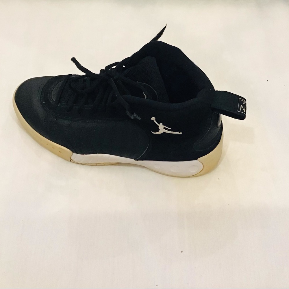Jordan Men’s Black and Gum Low-Top Sneakers